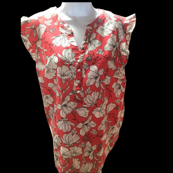 NWOT Liz Claiborne Womens Split Crew Neck Short Sleeve Blouse - Picture 4 of 6